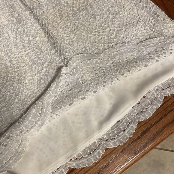 LILLY PULITZER off shoulder scolloped lace top / blouse / shell WHITE size Med - Picture 12 of 13